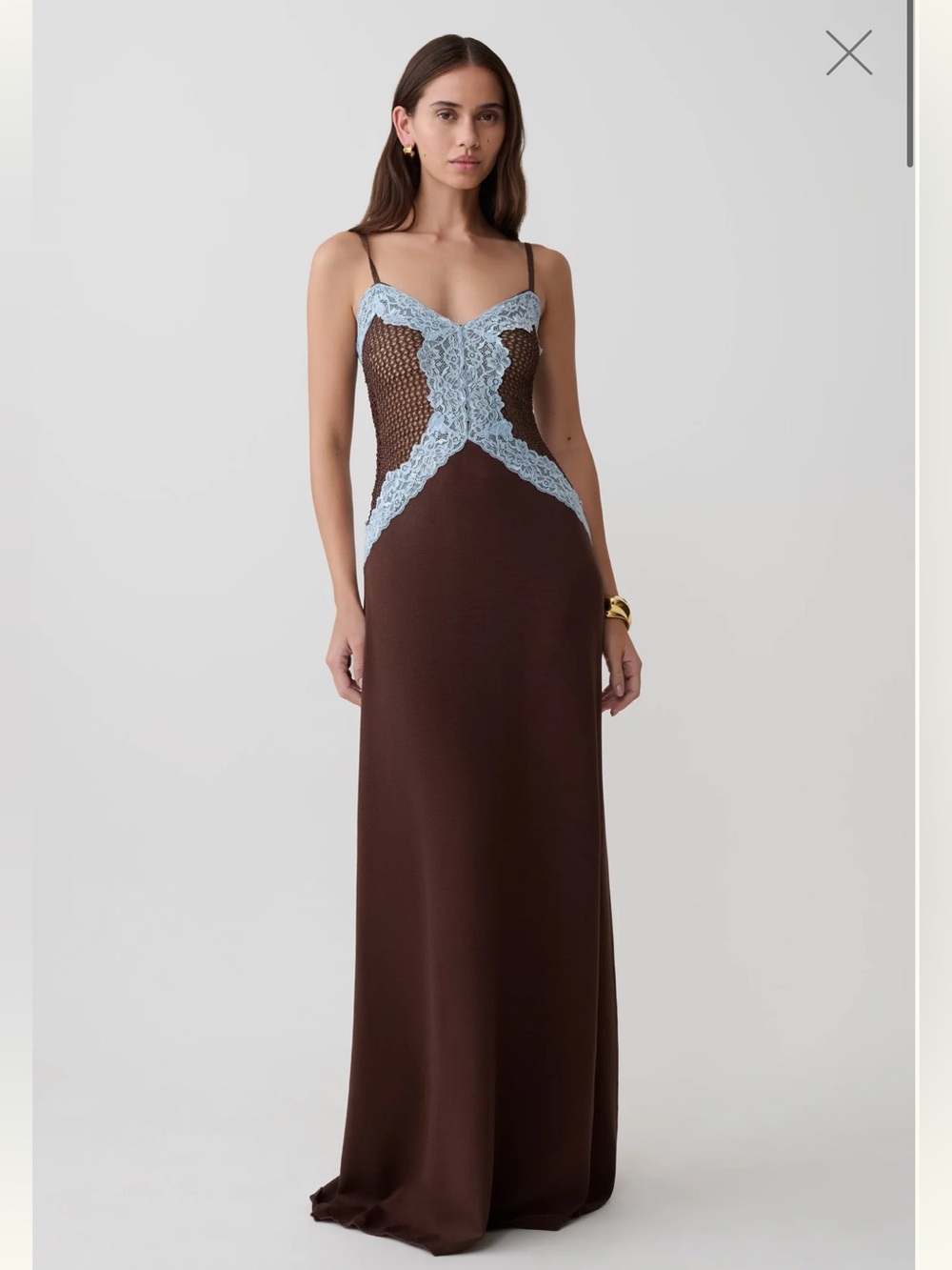 Meshki Bray Knit & Lace Maxi Dress